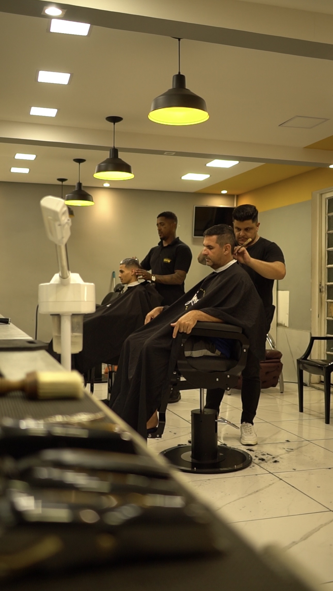 Interior da barbearia